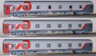 48032 LS Models Set of 3 Passenger sleeping cars of Moscow-Paris train in latest livery (Set 2)
